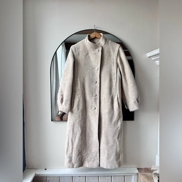 VINTAGE llama wool | A-line overcoat | size medium- large - Picture 2 of 6